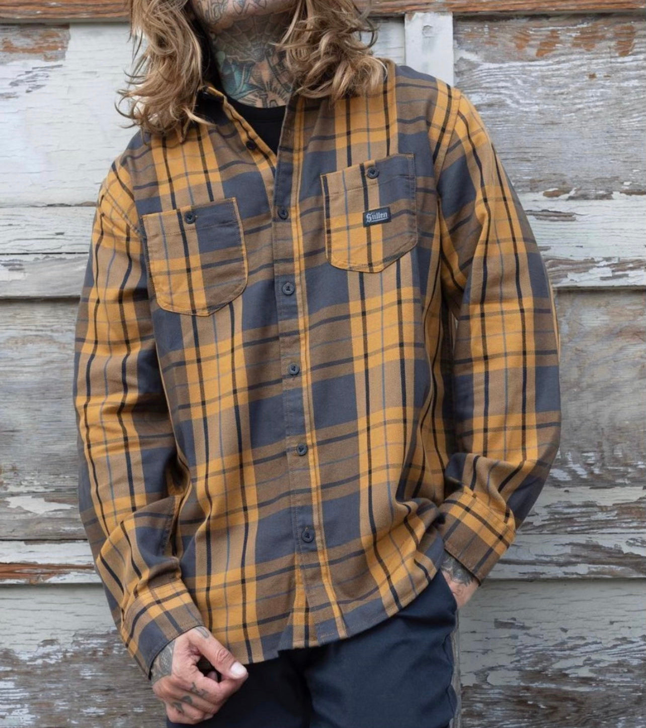 Sullen Luca Flannel - Gold & Grey