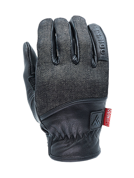 Black Denim Heavy Hitter Motorcycle Gloves - ODIN