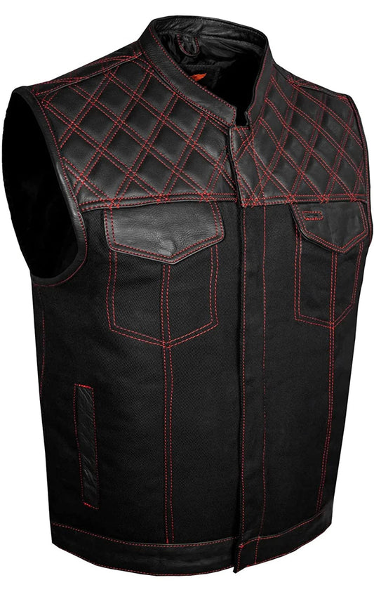 Diamond Stitch Motorcycle Vest